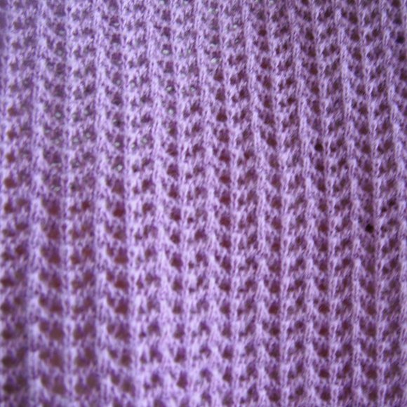 Talbots MP Button Front Sweater Cardigan Light Purple 100%Pima Cotton 3/4 Sleeve - Picture 11 of 14